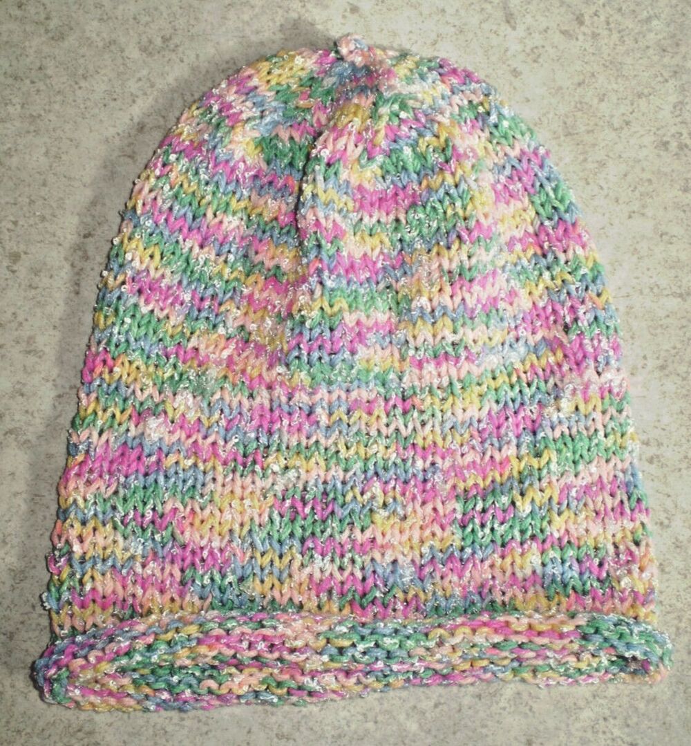 Hand Crocheted Girl's Winter Hat NEW - in Pastel Colors - Very Soft, Handmade